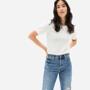 Everlane - The Alpaca Sweater Tee - Bone - Small
